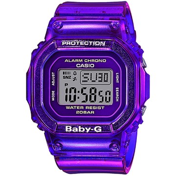 CASIO 卡西歐 BABY-G 半透明休閒電子錶 新年開運 送禮推薦-紫 BGD-560S-6 / 考試錶