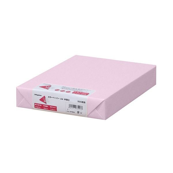 長門屋商店 Color Paper A4中厚口 さくら ナ-3269 1冊(500枚) 〔×5セット〕