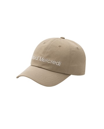MARDI MERCREDI 刺繡棒球帽 米色 經典LOGO 象牙白文字 可調式 CAP MARDI MERCREDI LOGO