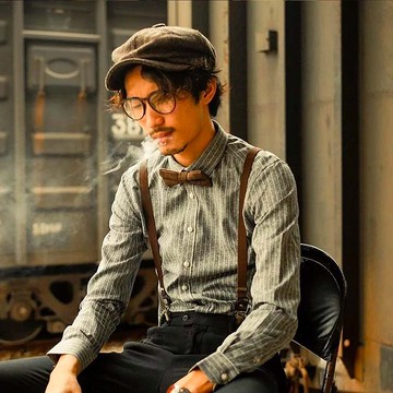 SOARIN英倫復古細豎條紋襯衫(63C11)