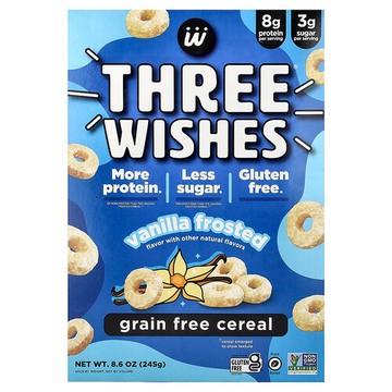 Three Wishes, 無穀物麥片，香草糖霜，8.6 盎司（245 克）