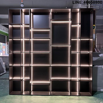 免運 開立發票 酒櫃 不銹鋼酒架酒吧展示柜落地陳列架金屬多功能儲物柜不銹鋼酒柜