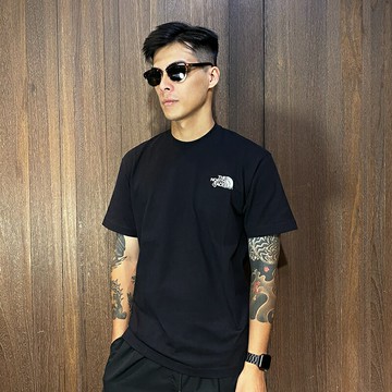 美國百分百【全新真品】The North Face 短袖 棉質 T恤 TNF 上衣 LOGO 短T 黑色 CL52