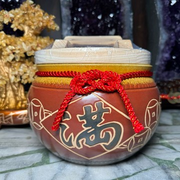 款式4 臺灣鶯歌手拉胚米甕 五斤米甕 紅色滿字 錢賺滿滿♥️米甕 招財米甕 五斤米甕 送禮禮品 自用 米甕 A1378