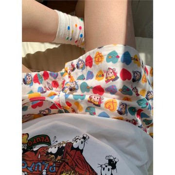 A類純棉2025夏季新款夏天睡褲女嬰兒雙層紗布全棉短褲遛彎家居褲