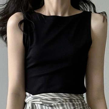 【米蘭精品】現貨+預購 無袖背心短版上衣削肩背心美式休閒女裝-坦克背心女上衣74ma83