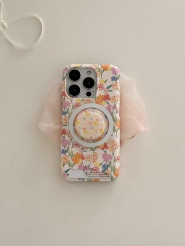 Blooming Aura MagSafe Card Storage Phone Case