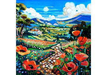 罌粟畫罌粟藝術原創藝術油畫牆面裝飾布面油畫