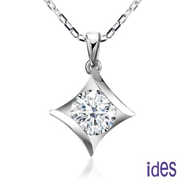 [ides愛蒂思] 精選30分D/VS2八心八箭完美車工鑽石項鍊/菱形