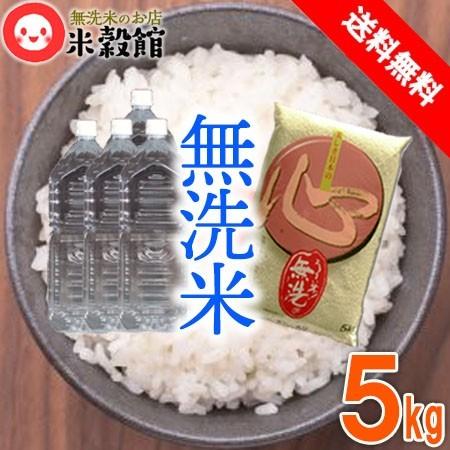 米5kg 無洗米「心」5kg＋九州の天然水2リットル4本 送料無料