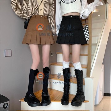 a字半身裙子秋季款  女設計感小眾高腰短裙顯瘦牛仔包臀裙【淘夢屋】