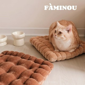 FÀMINOU．KAKA奶油餅乾坐墊 寵物墊 居家佈置 寵物床 貓窩狗窩 狗床寵物躺墊 寵物居家