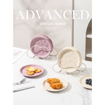 GDSK吐骨碟吐骨頭盤碟家用零食小碟子高端奶油風新款餐桌垃圾渣盤