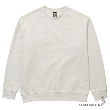 Descente 迪桑特 長袖上衣 男裝 寬鬆 刺繡Logo 象牙白【運動世界】SR111DHT11-IVRY