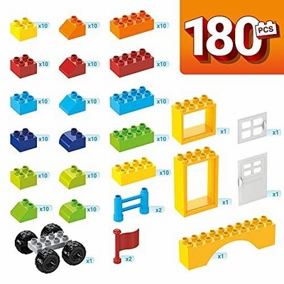 メガブロック 180ピースお片付けボックス付き | LINEブランド
