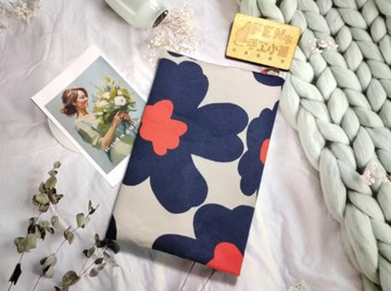 北歐系列-日本布料北歐大花布書套-布書衣可適用書高26公分-預購