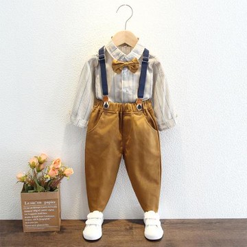 男童禮服2023年春秋小男孩花童婚禮主持正裝寶寶生日兒童西裝套裝