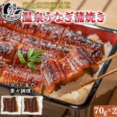 温泉うなぎ蒲焼カット70g×2 お試し用