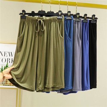 睡褲男士夏季莫代爾大碼寬松居家短褲薄款外穿加肥加大百搭五分褲