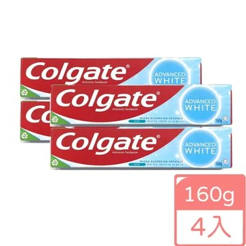 【Colgate 高露潔】清涼潔淨薄荷14天亮白牙膏160g (特優惠-四入組)