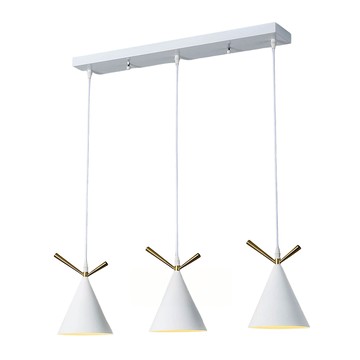 Honey Comb 北歐風簡約餐廳吊燈 三頭設計 時尚  1入  白色