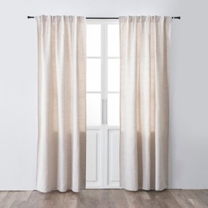 查莉橫紋緹花雪尼爾落地窗簾270x230cm 奶油白