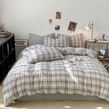 涼被 / 150x180cm / 舒柔棉 / 霧灰格影 台灣製