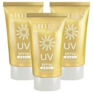 SHILLS 舒兒絲 很耐曬超清爽美白出水防曬凝乳 抗UVA/UVB SPF50  3件  40ml