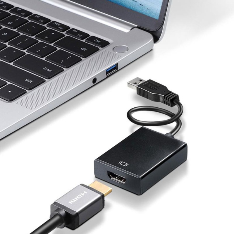 USB HDMI 変換アダプタ USB2.0 ドライバー内蔵 変換ケーブル 1080P 高