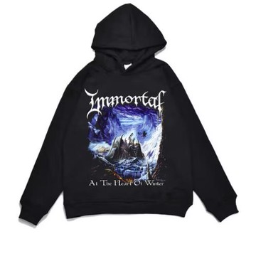 男女挪威黑金屬搖滾樂隊印花衛衣