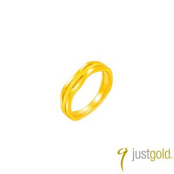 【Just Gold 鎮金店】花冠 黃金戒指(尾戒)