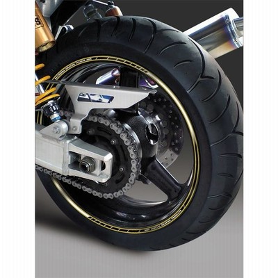 MDF MDF:エムディーエフ ストロボ リムストライプ カラー：パンプキンイエロー / ラインの幅：10mm / ホイールサイズ：9インチ