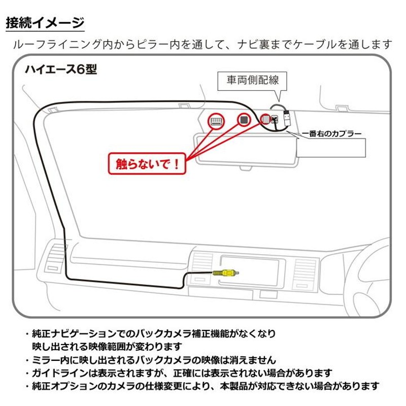 ハイエース200系 ハイエース6型 デジタルインナーミラー+バックモニター内蔵専用バックカメラ映像分岐ハーネス トヨタ カスタム パーツ TR-157  BOSS | LINEブランドカタログ