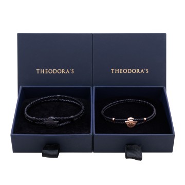 情侶對飾-神力女超人真皮編織手環 女款&男款