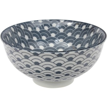 《Tokyo Design》荷蘭 瓷製餐碗-浪黑11.5cm-- 飯碗 湯碗