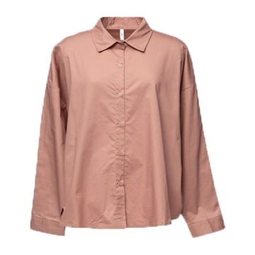 CARET 女款寬鬆棉質襯衫  均碼  粉藕色