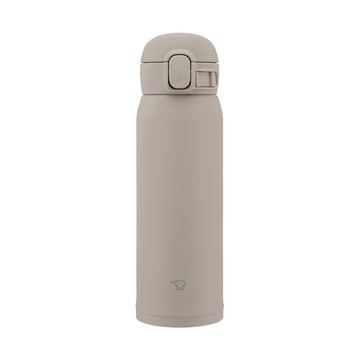 [家速配]象印一體式中栓ONE TOUCH不鏽鋼保溫杯480cc-卡其灰色