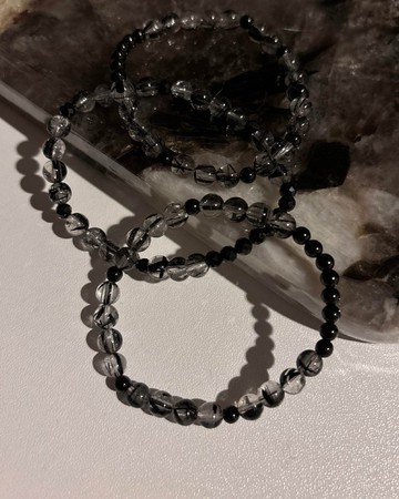 SS&CO | 黑髮晶水晶手串