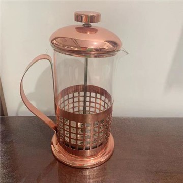 定制不銹鋼外拖創意法式壺花茶咖啡壺電鍍咖啡壺泡茶沖茶器法壓壺
