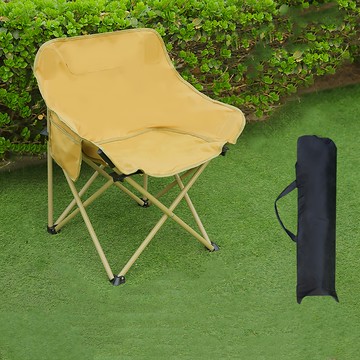 橡合杉 便攜式折疊椅 附收納袋  1個  卡其色