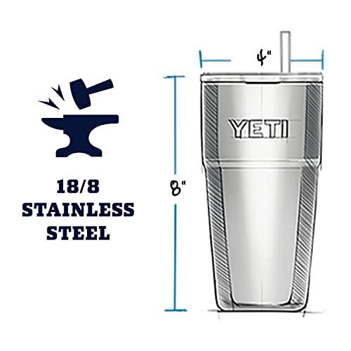 YETI RAMBLER 26 OZ STRAW CUP, VACUUM INSULATED, STAINLESS STEEL WITH STRAW LID, HIGH DESERT CLAY