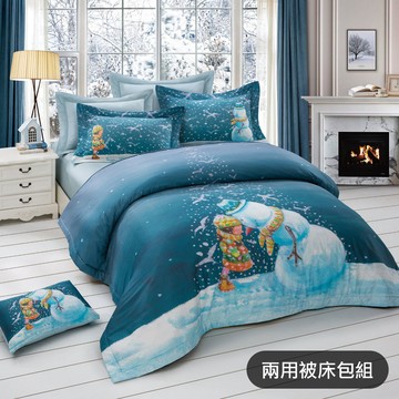 【繪見幾米】頭碰頭說說話 悄悄話 兩用被床包組