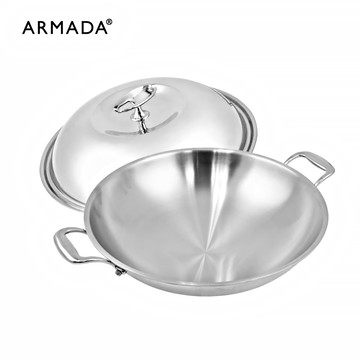 𝙉𝙀𝙒 ✦【ARMADA】複合金雙耳炒鍋 40cm(含蓋) 贈 主廚系列-方型湯勺