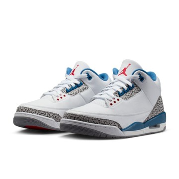 Nike Air Jordan 3 白藍爆裂紋 復古 街頭 大象紋 休閒鞋 運動鞋 男鞋 IF4396-104