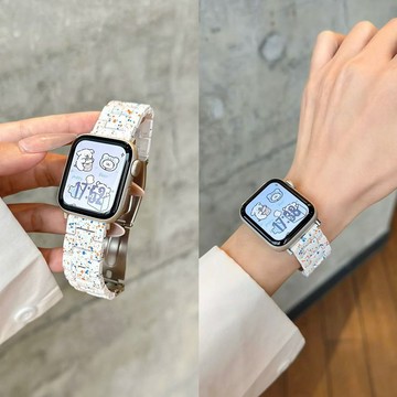 台灣出貨🔥炫彩樹脂錶帶 蘋果手錶 適用 Apple Watch S10 9 8 7 6 SE 46mm 42mm錶帶