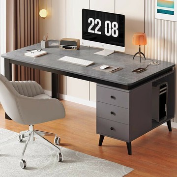 免運 開發票 巖板電腦桌臺式臥室家用輕奢學生書桌北歐簡約經濟型寫字臺辦公桌 快速出貨