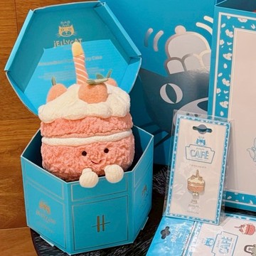 JELLYCAT 上海限定 蜜桃蛋糕 玩偶 裝飾 送禮 趣味食物