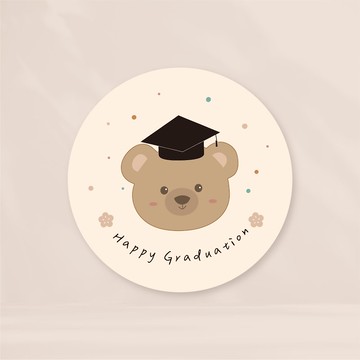 畢業貼紙 畢業包裝貼紙 畢業禮物 畢業卡片 學士帽貼紙