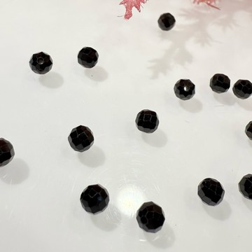 💕 𝓒. 𝓣 晶寶💕黑尖晶 切面圓珠 4mm水晶 圓珠 單珠 隨形 散珠 diy 設計 有孔洞