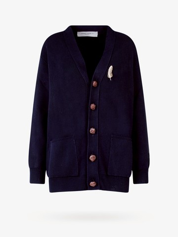 Cotton cardigan with brooch detail - GOLDEN GOOSE DELUXE BRAND - gender_Woman